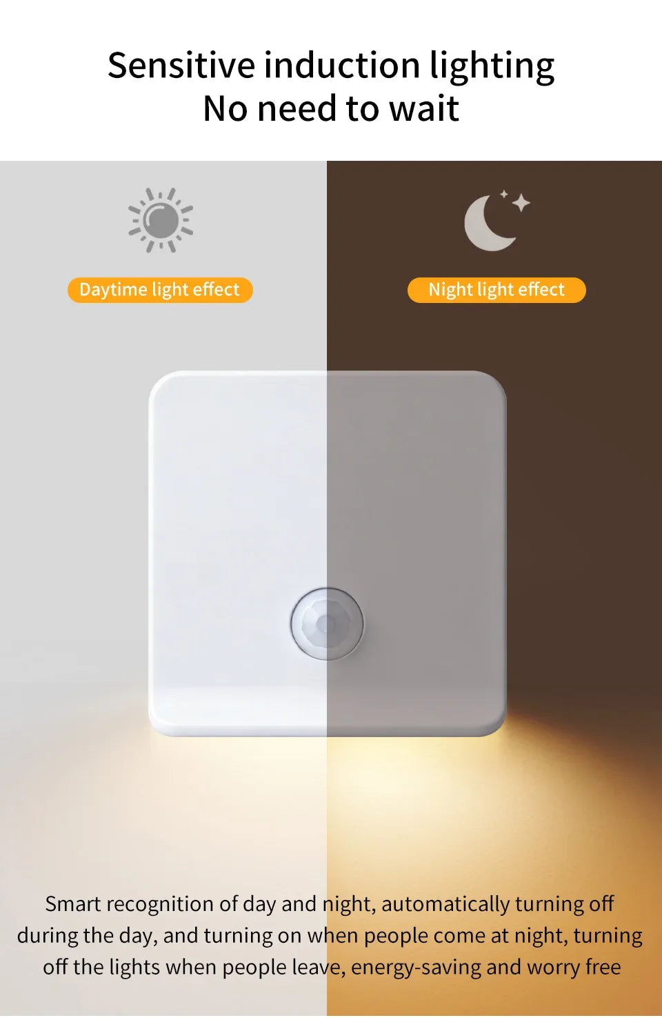 Veilleuse LED à Détecteur de Mouvement – Rechargeable USB-C