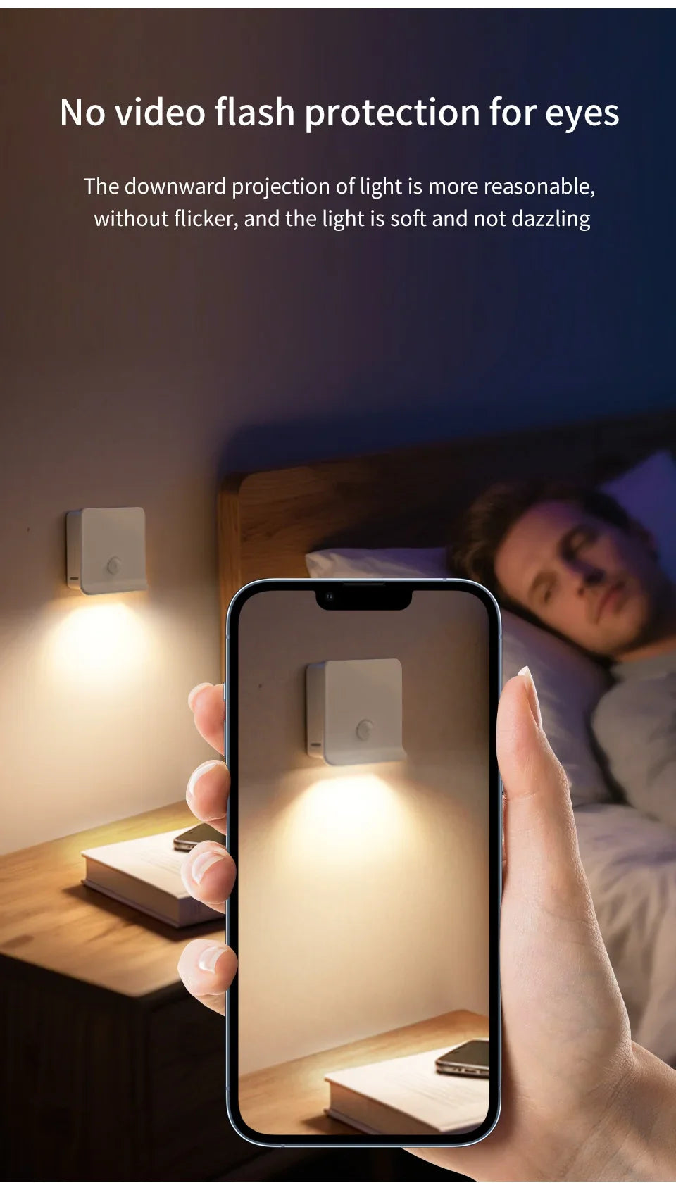 Veilleuse LED à Détecteur de Mouvement – Rechargeable USB-C