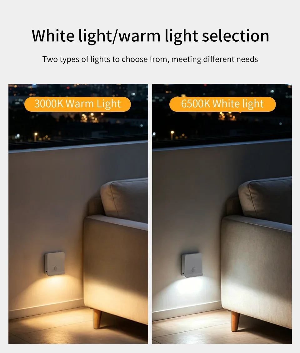 Veilleuse LED à Détecteur de Mouvement – Rechargeable USB-C