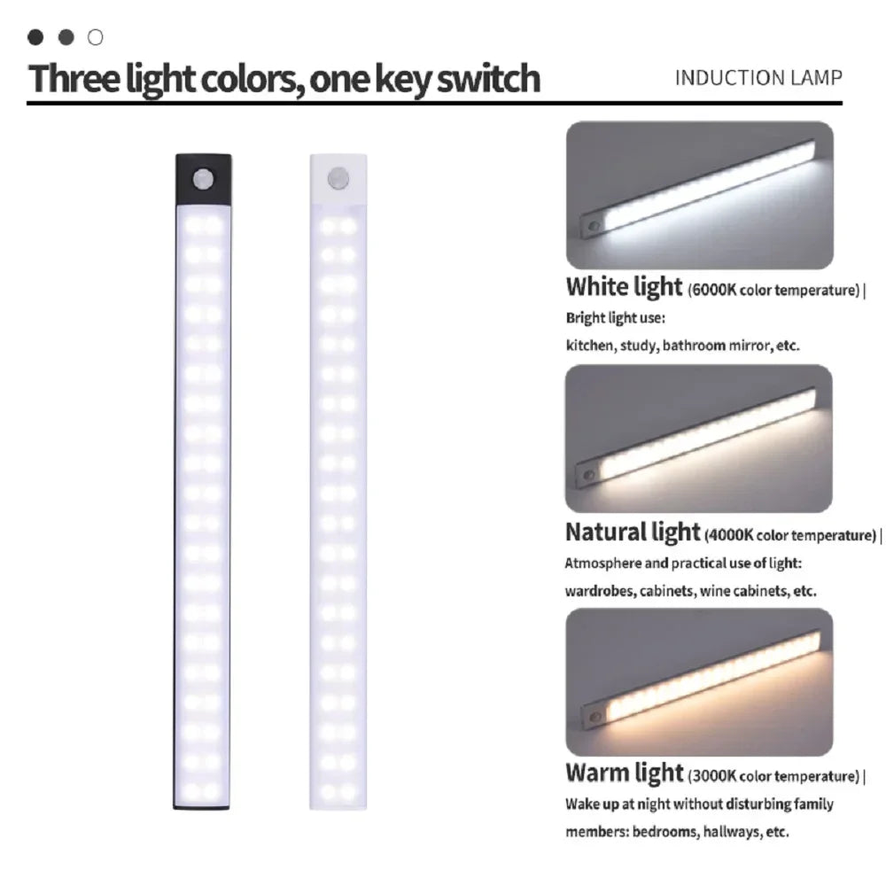 Barre LED à Détecteur de Mouvement – Rechargeable & Sans Fil